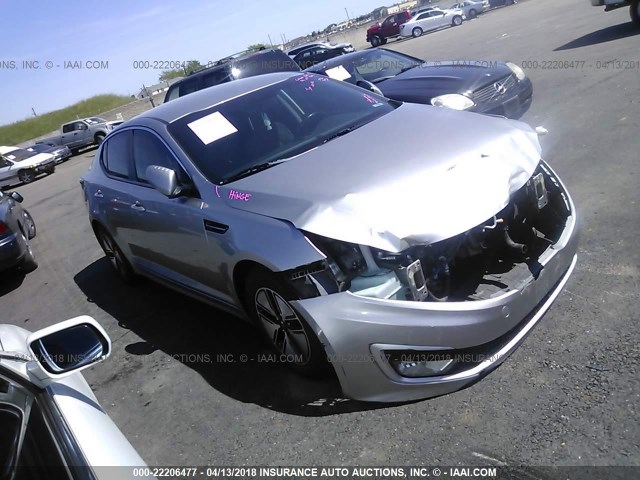 KNAGM4AD0C5016540 - 2012 KIA OPTIMA HYBRID SILVER photo 1