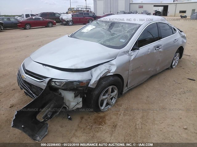1G1ZB5ST3GF200490 - 2016 CHEVROLET MALIBU LS 银色 照片 2