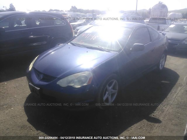JH4DC54874S012452 - 2004 ACURA RSX BLUE photo 2