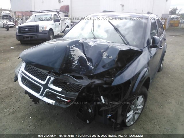 3C4PDCBB6ET250369 - 2014 DODGE JOURNEY SXT BLUE photo 6