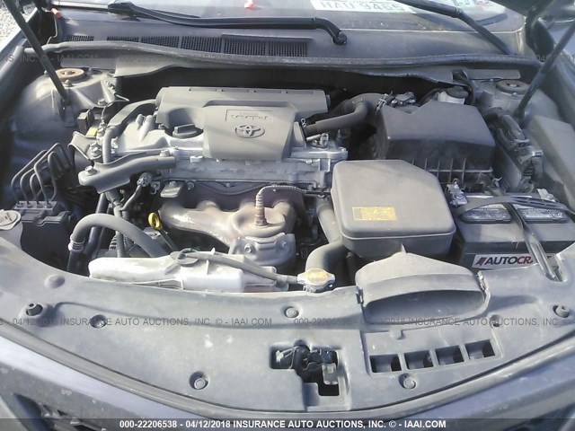 4T1BF1FK6CU082959 - 2012 TOYOTA CAMRY SE/LE/XLE GRAY photo 10