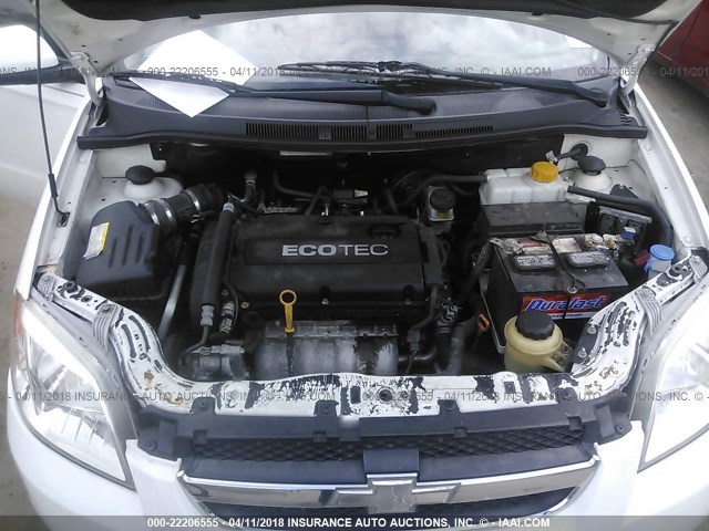 KL1TD5DE2BB130946 - 2011 CHEVROLET AVEO LS/LT 白色 照片 10