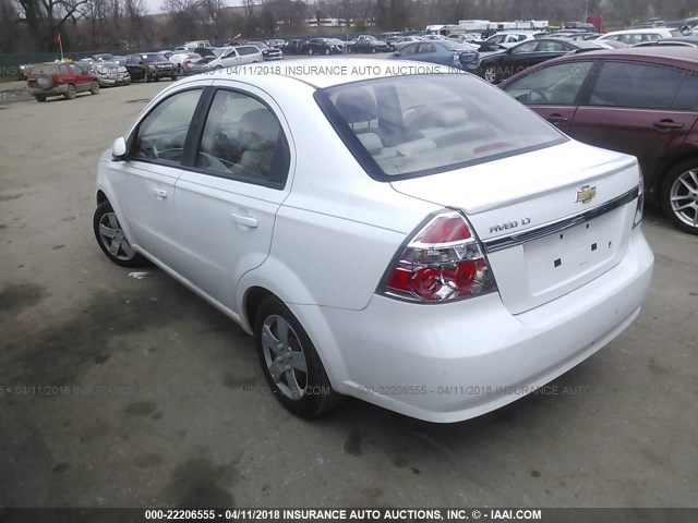 KL1TD5DE2BB130946 - 2011 CHEVROLET AVEO LS/LT 白色 照片 3