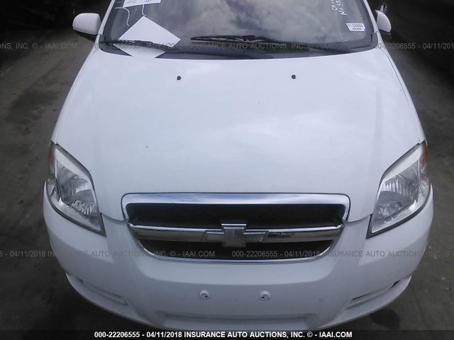 KL1TD5DE2BB130946 - 2011 CHEVROLET AVEO LS/LT 白色 照片 6