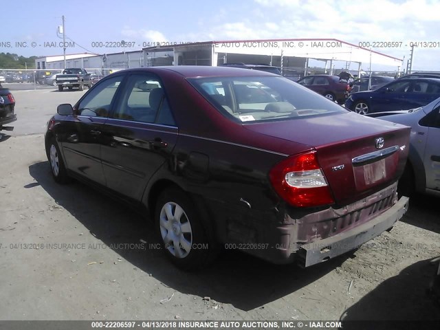 4T1BE32K64U346395 - 2004 TOYOTA CAMRY LE/XLE/SE MAROON photo 3