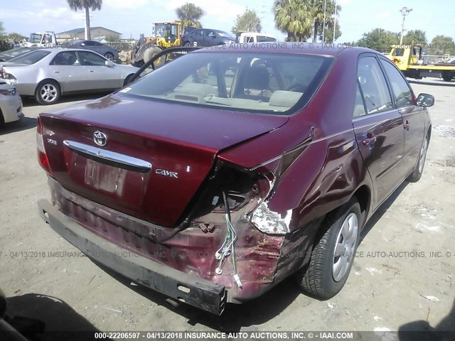 4T1BE32K64U346395 - 2004 TOYOTA CAMRY LE/XLE/SE MAROON photo 4