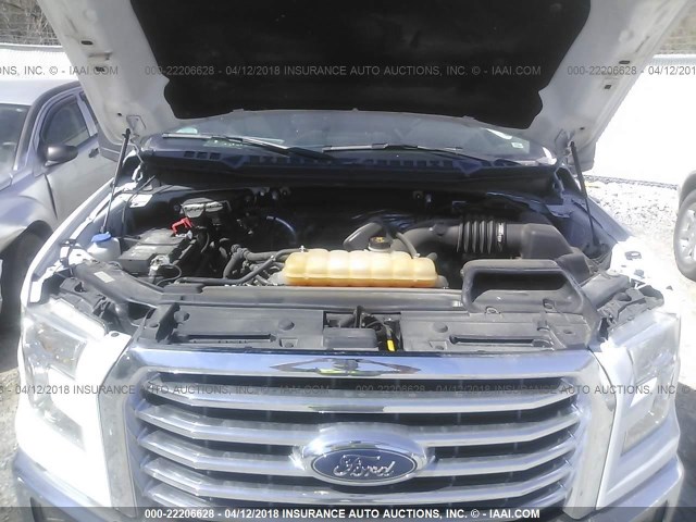 1FTEW1EF9FFB93701 - 2015 FORD F150 SUPERCREW WHITE photo 10