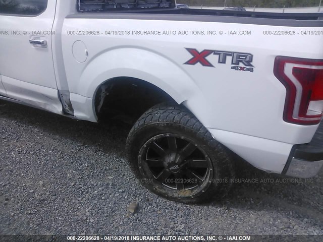 1FTEW1EF9FFB93701 - 2015 FORD F150 SUPERCREW WHITE photo 6