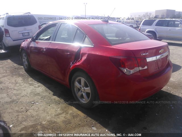 1G1PC5SB6F7108066 - 2015 CHEVROLET CRUZE LT RED photo 3