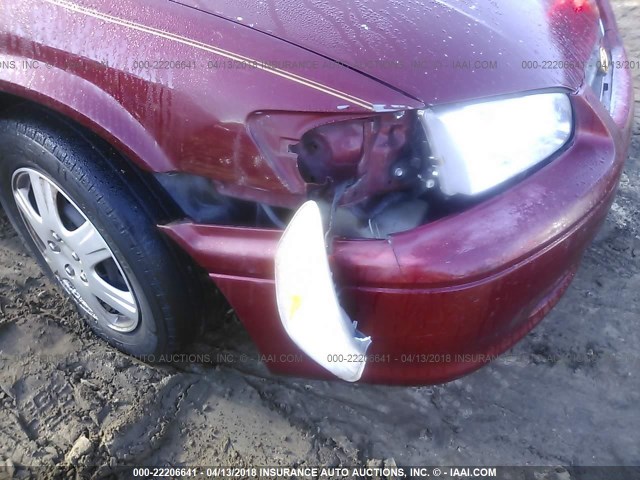 4T1BG22K21U785383 - 2001 TOYOTA CAMRY CE/LE/XLE 勃艮第红 照片 6
