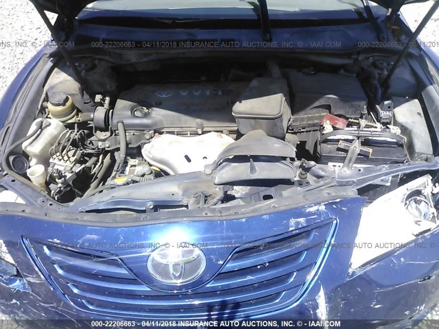 JTNBE46K073107998 - 2007 TOYOTA CAMRY NEW GENERAT CE/LE/XLE/SE BLUE photo 10