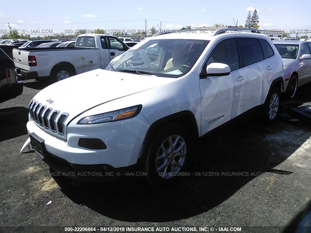 1C4PJLCB4GW363824 - 2016 JEEP CHEROKEE LATITUDE WHITE photo 2