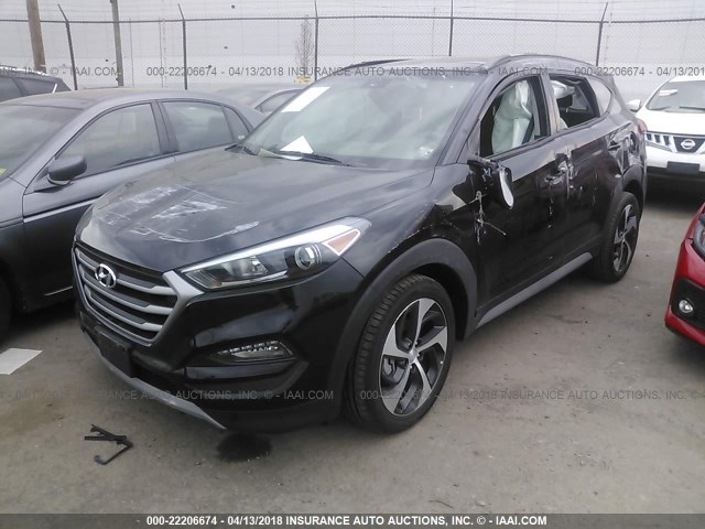 KM8J3CA20HU570772 - 2017 HYUNDAI TUCSON LIMITED/SPORT AND ECO/SE BLACK photo 2