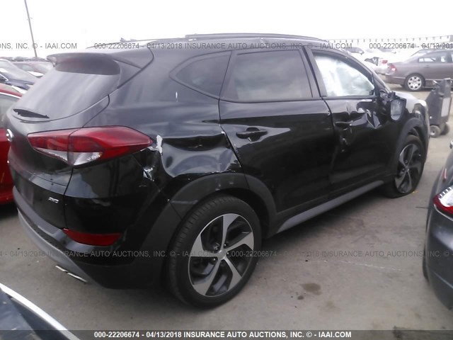 KM8J3CA20HU570772 - 2017 HYUNDAI TUCSON LIMITED/SPORT AND ECO/SE BLACK photo 4