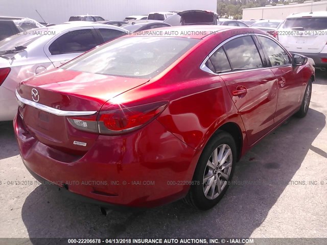 JM1GJ1U58F1222473 - 2015 MAZDA 6 SPORT RED photo 4