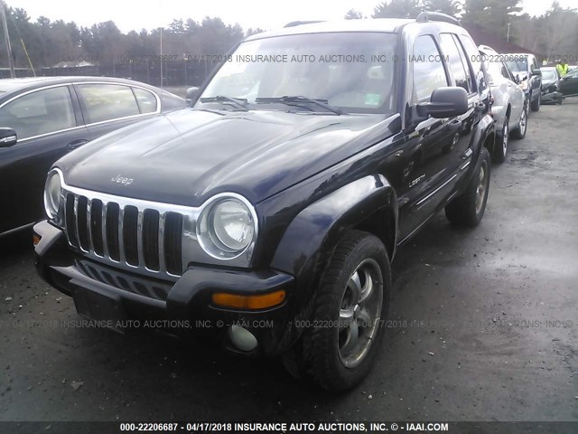 1J4GL58K84W116147 - 2004 JEEP LIBERTY LIMITED BLACK photo 2