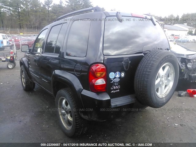 1J4GL58K84W116147 - 2004 JEEP LIBERTY LIMITED BLACK photo 3