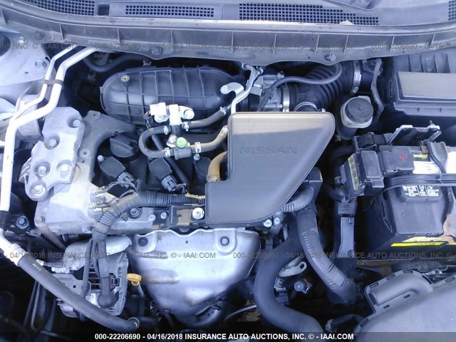 JN8AS58V98W100283 - 2008 NISSAN ROGUE S/SL SILVER photo 10