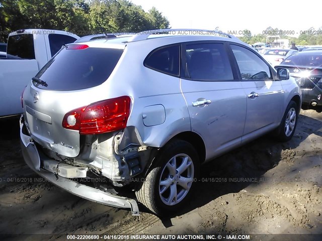 JN8AS58V98W100283 - 2008 NISSAN ROGUE S/SL SILVER photo 4