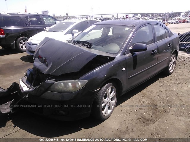 JM1BK32G881136493 - 2008 MAZDA 3 I BLACK photo 2