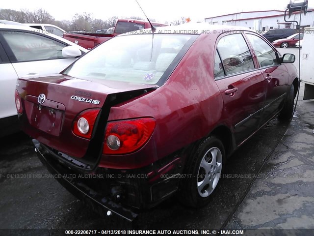 1NXBR32E67Z927043 - 2007 TOYOTA COROLLA CE/LE/S RED photo 4