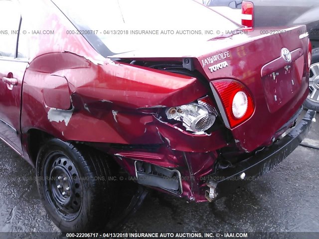 1NXBR32E67Z927043 - 2007 TOYOTA COROLLA CE/LE/S RED photo 6