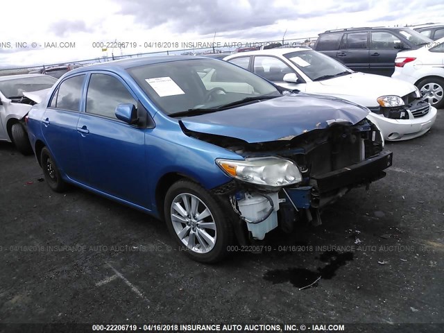 2T1BU4EE6AC311917 - 2010 TOYOTA COROLLA S/LE/XLE BLUE photo 1