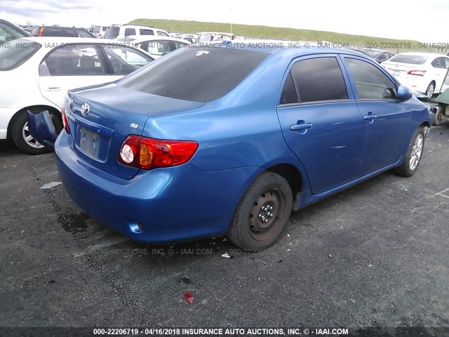 2T1BU4EE6AC311917 - 2010 TOYOTA COROLLA S/LE/XLE BLUE photo 4