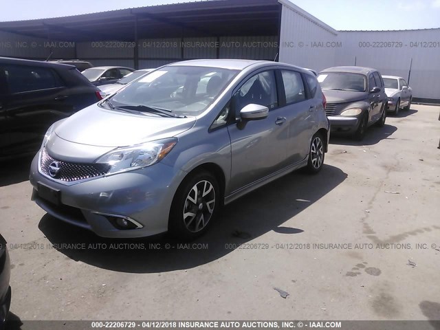 3N1CE2CP9FL419417 - 2015 NISSAN VERSA NOTE S/S PLUS/SV/SL/SR SILVER photo 2