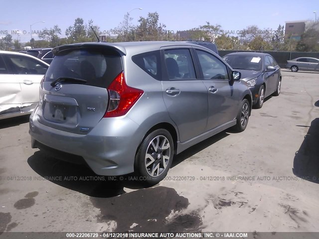 3N1CE2CP9FL419417 - 2015 NISSAN VERSA NOTE S/S PLUS/SV/SL/SR SILVER photo 4