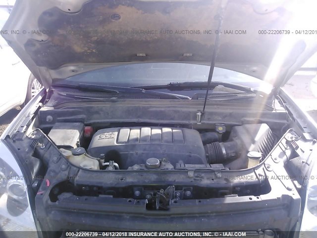 1GKER23D19J180364 - 2009 GMC ACADIA SLT-1 SILVER photo 10