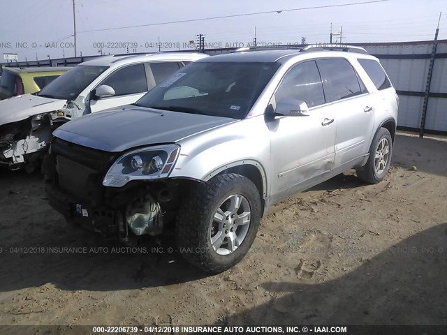 1GKER23D19J180364 - 2009 GMC ACADIA SLT-1 SILVER photo 2