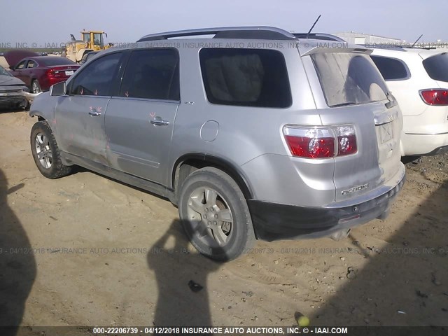 1GKER23D19J180364 - 2009 GMC ACADIA SLT-1 SILVER photo 3