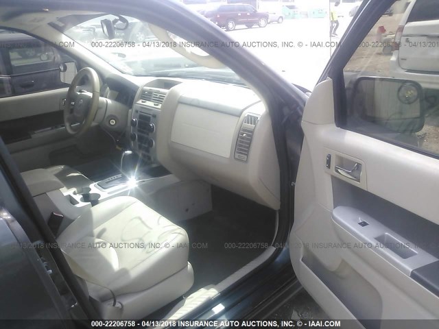 4M2CU87G59KJ14686 - 2009 MERCURY MARINER PREMIER GRAY photo 5