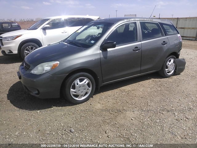 2T1KR32E58C695344 - 2008 TOYOTA COROLLA MATRIX XR GRAY photo 2