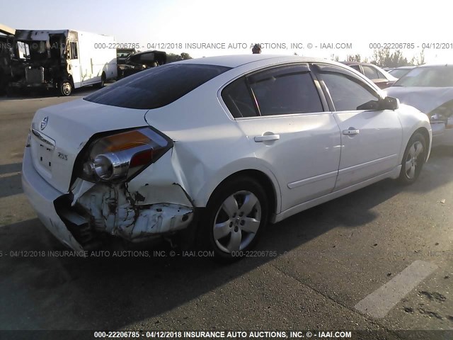 1N4AL21E18N408562 - 2008 NISSAN ALTIMA 2.5/2.5S WHITE photo 4