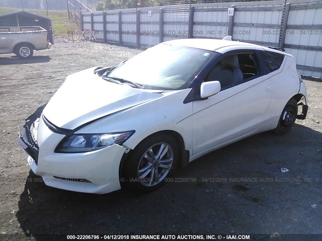 JHMZF1D41BS004010 - 2011 HONDA CR-Z WHITE photo 2