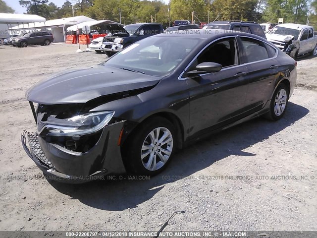 1C3CCCAB3GN148649 - 2016 CHRYSLER 200 LIMITED GRAY photo 2