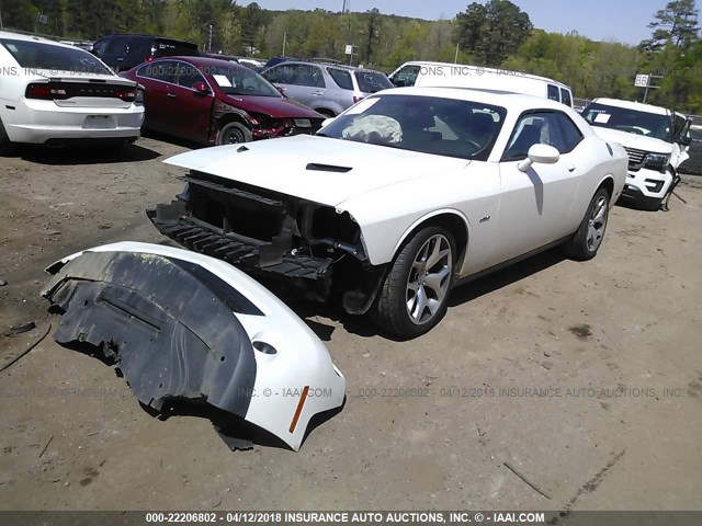 2C3CDZBT1FH723474 - 2015 DODGE CHALLENGER SXT PLUS WHITE photo 2