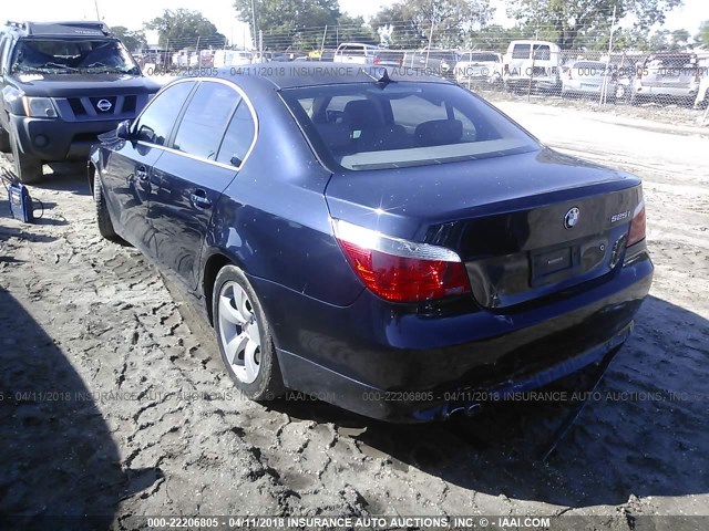 WBANE53536CK83462 - 2006 BMW 525 I BLUE photo 3