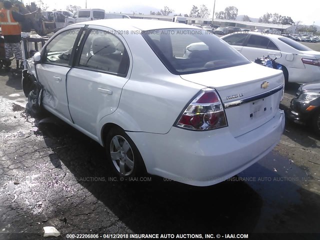 KL1TD5DE9BB136016 - 2011 CHEVROLET AVEO LS/LT 白色 照片 3