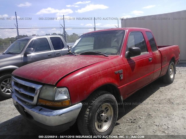 1FTYR14X3XPA24431 - 1999 FORD RANGER SUPER CAB RED photo 2