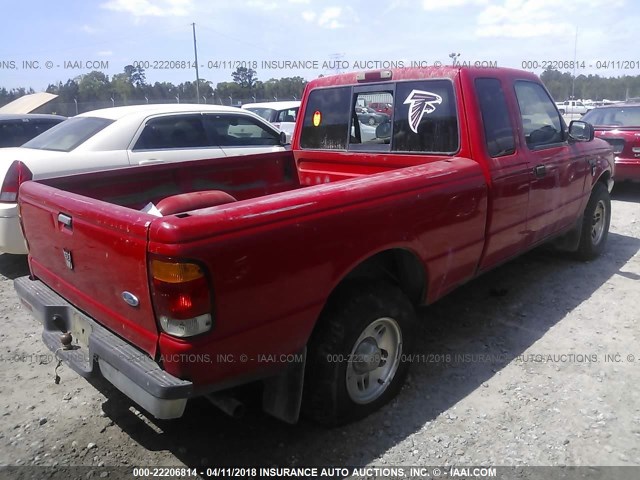 1FTYR14X3XPA24431 - 1999 FORD RANGER SUPER CAB RED photo 4