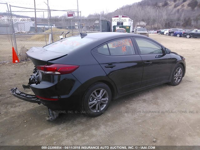 5NPD84LF3JH236311 - 2018 HYUNDAI ELANTRA SEL/VALUE/LIMITED BLACK photo 4