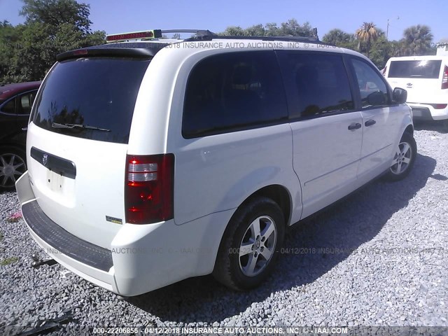 1D8HN44H08B110477 - 2008 DODGE GRAND CARAVAN SE WHITE photo 4