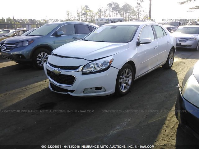 1G11C5SLXFF350606 - 2015 CHEVROLET MALIBU 1LT WHITE photo 2