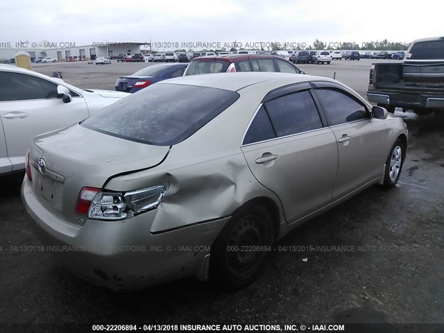 4T1BE46K68U775431 - 2008 TOYOTA CAMRY CE/LE/XLE/SE GOLD photo 4
