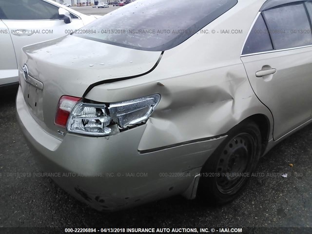 4T1BE46K68U775431 - 2008 TOYOTA CAMRY CE/LE/XLE/SE GOLD photo 6