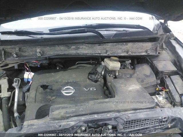 5N1AR2MM0EC611425 - 2014 NISSAN PATHFINDER S/SV/SL/PLATINUM GRAY photo 10