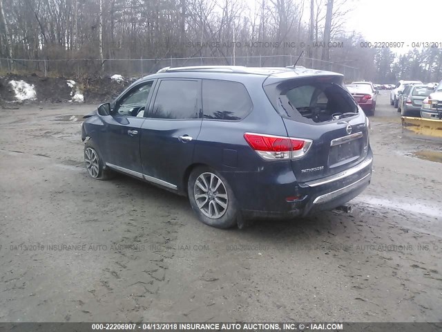 5N1AR2MM0EC611425 - 2014 NISSAN PATHFINDER S/SV/SL/PLATINUM GRAY photo 3